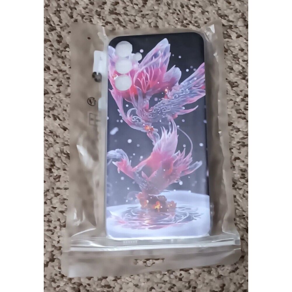 Purple Fantasy Phoenix Pattern Protective Phone Case Non-slip Galaxy A14 5G NEW